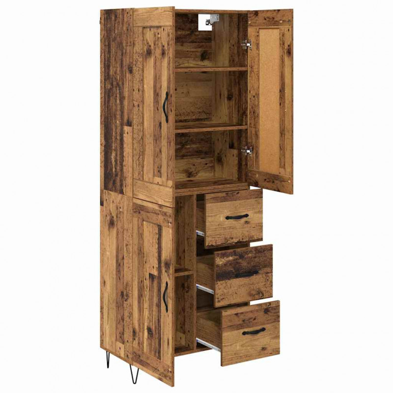 Highboard z szufladą Stare drewno 69,5 x 34 x 180 cm