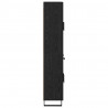 Highboard 2 pcs Czarny Dąb Drewno inżynieryjne i szkło