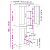 Highboard z szufladą Stare drewno 69,5 x 34 x 180 cm