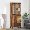 Highboard 2 pcs Stare drewno Drewno inżynieryjne i szkło