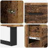Highboard 2 pcs Stare drewno Drewno inżynieryjne i szkło