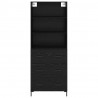 Highboard Czarny Dąb 69,5 x 34 x 180 cm Materiał drewnopochodny