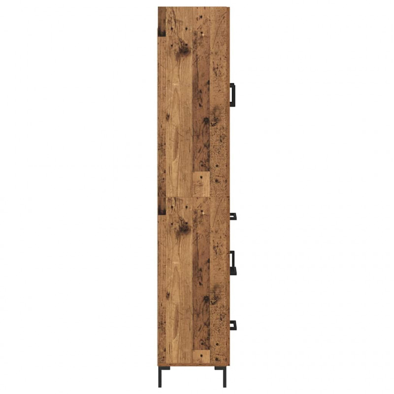 Highboard Montowane na ścianie Stare drewno 69,5 x 34 x 180 cm