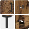 Highboard Montowane na ścianie Stare drewno 69,5 x 34 x 180 cm