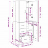 Highboard Montowane na ścianie Stare drewno 69,5 x 34 x 180 cm