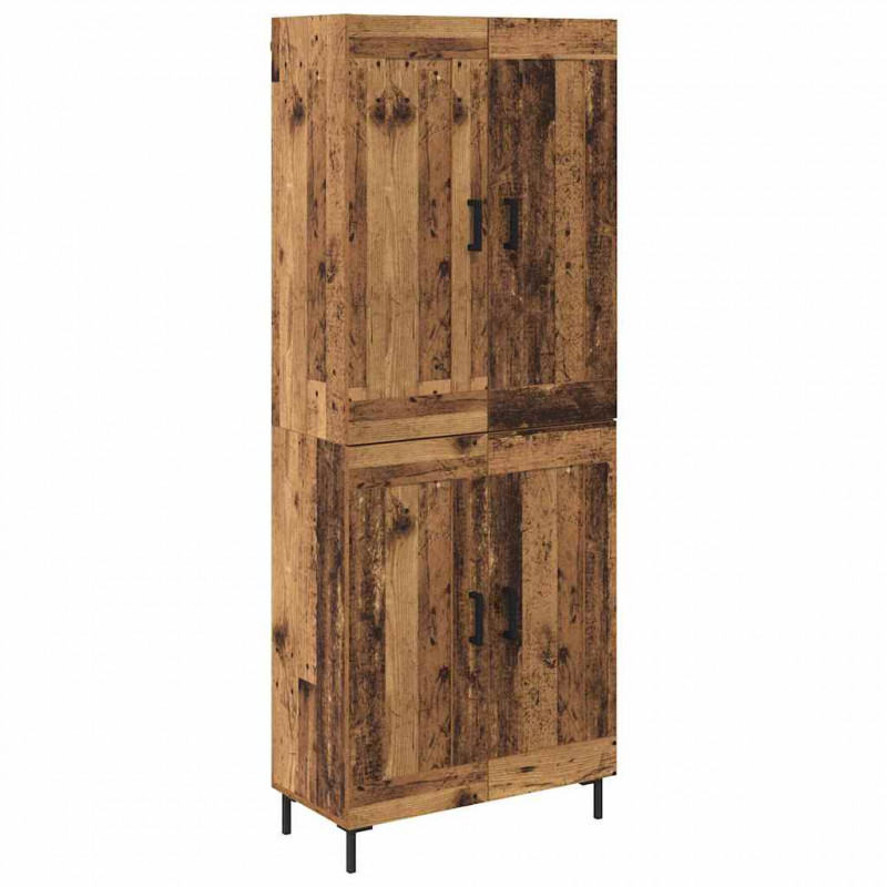 Highboard 2 pcs Stare drewno Materiał drewnopochodny