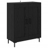 Highboard Czarny Dąb 69,5 x 34 x 180 cm Materiał drewnopochodny
