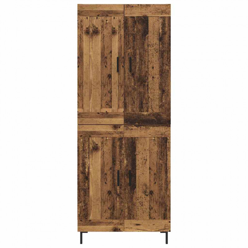 Highboard 2 pcs Stare drewno Materiał drewnopochodny
