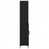 Highboard Czarny Dąb 69,5 x 34 x 180 cm Materiał drewnopochodny