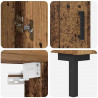 Highboard 2 pcs Stare drewno Materiał drewnopochodny