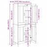 Highboard 2 pcs Stare drewno Materiał drewnopochodny
