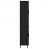 Highboard Czarny Dąb 69,5 x 34 x 180 cm Materiał drewnopochodny