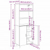 Highboard Stare drewno 69,5 x 34 x 180 cm