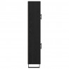 Highboard 2 pcs Czarny Dąb Drewno inżynieryjne i szkło