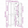 Highboard 2 pcs Czarny Dąb Drewno inżynieryjne i szkło
