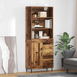 Highboard z szufladą Stare drewno 69,5 x 34 x 180 cm