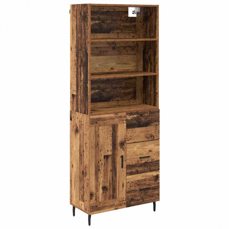 Highboard z szufladą Stare drewno 69,5 x 34 x 180 cm