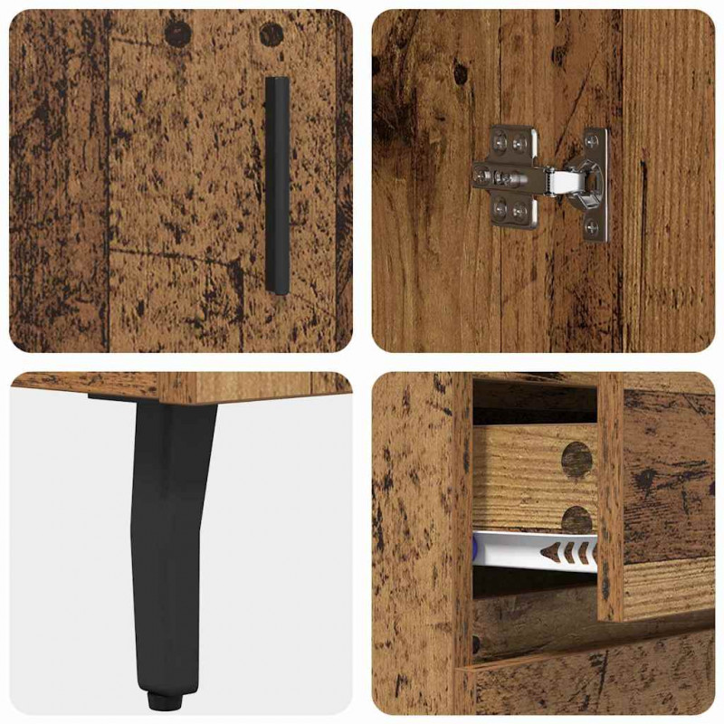 Highboard z szufladą Stare drewno 69,5 x 34 x 180 cm