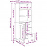 Highboard z szufladą Stare drewno 69,5 x 34 x 180 cm