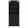 Highboard Czarny dąb 69,5 x 34 x 180 cm Materiał drewnopochodny