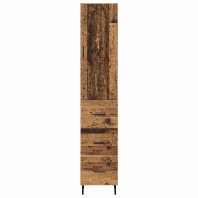 Highboard z szufladą Stare drewno 34,5 x 34 x 180 cm