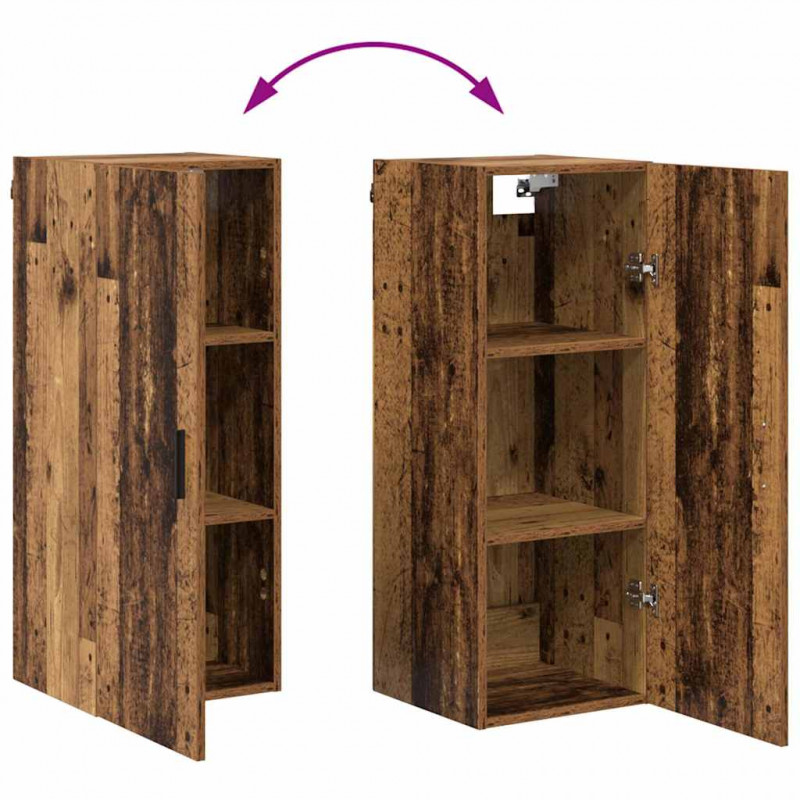 Highboard z szufladą Stare drewno 34,5 x 34 x 180 cm