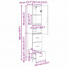 Highboard z szufladą Stare drewno 34,5 x 34 x 180 cm