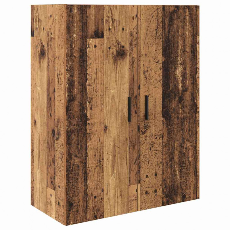 Highboard 2 pcs Stare drewno Drewno inżynieryjne i szkło