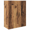 Highboard 2 pcs Stare drewno Drewno inżynieryjne i szkło