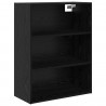 Highboard Czarny Dąb 69,5 x 34 x 180 cm Materiał drewnopochodny