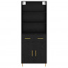 Highboard Czarny Dąb 69,5 x 34 x 180 cm Materiał drewnopochodny