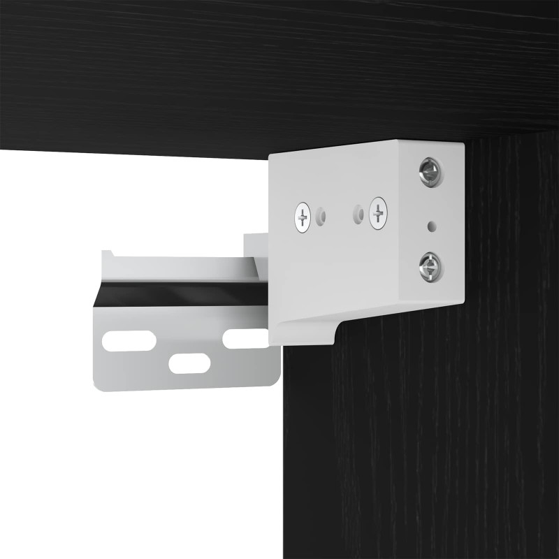 Highboard Czarny Dąb 69,5 x 34 x 180 cm Materiał drewnopochodny