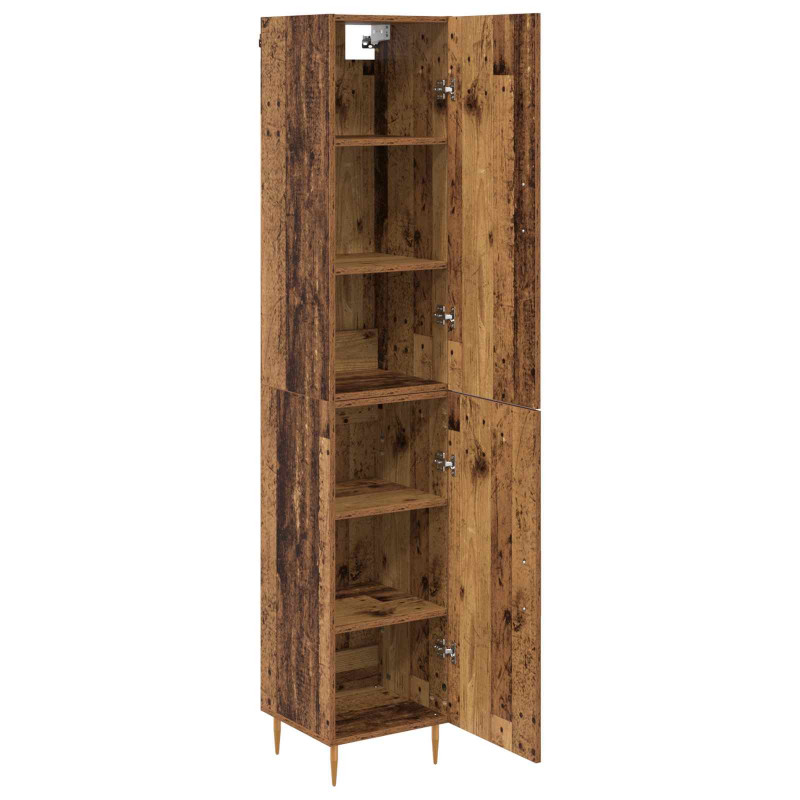 Highboard 2 pcs Stare drewno Materiał drewnopochodny