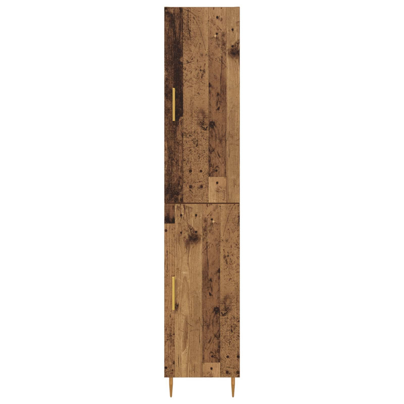 Highboard 2 pcs Stare drewno Materiał drewnopochodny