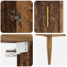 Highboard 2 pcs Stare drewno Materiał drewnopochodny