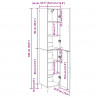 Highboard 2 pcs Stare drewno Materiał drewnopochodny