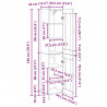 Highboard Stare drewno 34,5 x 34 x 180 cm