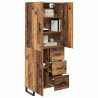 Highboard z szufladą 2 pcs Stare drewno 69,5 x 34 x 180 cm