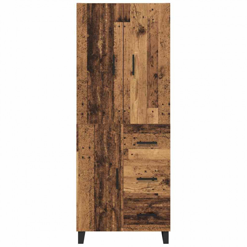 Highboard z szufladą 2 pcs Stare drewno 69,5 x 34 x 180 cm