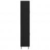 Highboard 2 pcs Czarny dąb Drewno inżynieryjne i szkło