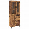 Highboard z szufladą 2 pcs Stare drewno Materiał drewnopochodny