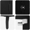 Highboard 2 pcs Czarny dąb Drewno inżynieryjne i szkło