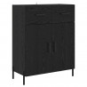 Highboard Czarny Dąb 69,5 x 34 x 180 cm Materiał drewnopochodny