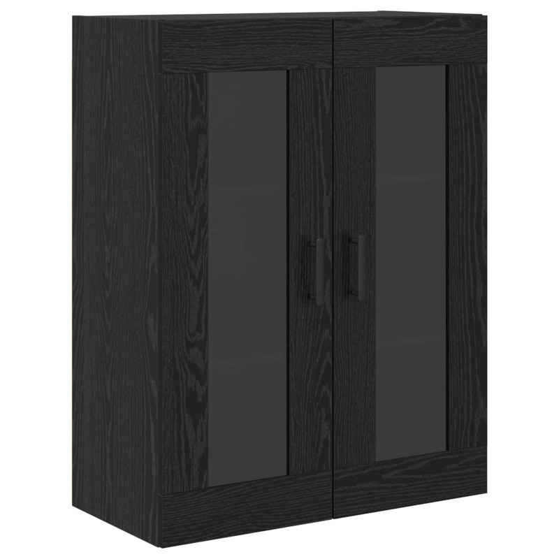 Highboard Czarny Dąb 69,5 x 34 x 180 cm Materiał drewnopochodny