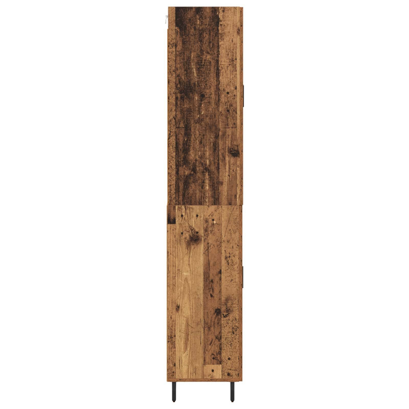 Highboard z szufladą 2 pcs Stare drewno Materiał drewnopochodny