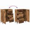 Highboard z szufladą 2 pcs Stare drewno Materiał drewnopochodny