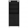 Highboard z szufladą 2 pcs Czarny Dąb Materiał drewnopochodny
