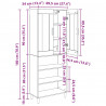 Highboard Stare drewno 69,5 x 34 x 180 cm