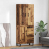 Highboard z szufladą 2 pcs Stare drewno 69,5 x 34 x 180 cm
