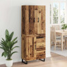 Highboard z szufladą 2 pcs Stare drewno 69,5 x 34 x 180 cm